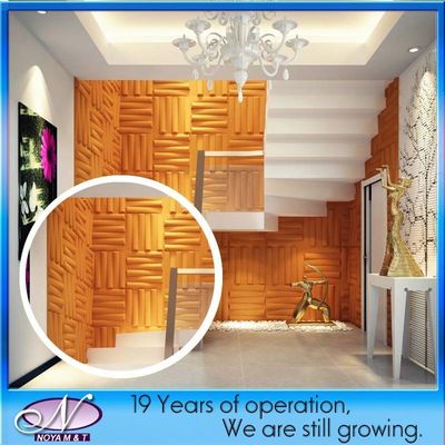 Painel de PVC 3D decorativo de parede interior com isolamento acústico e design personalizado