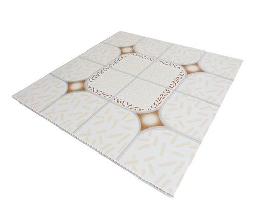 Fácil de limpar 3D PVC Composite Wall Board para materiais de decoração em 500mmx500mm Tamanho