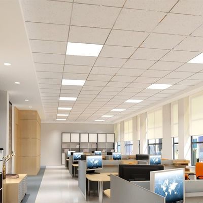 Revestimento por pulverização de azulejos de tecto de lã mineral acústica para decoração e isolamento de hotéis