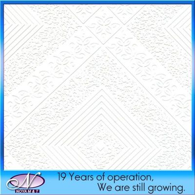 Painel acústico de gesso de PVC para função de painel à prova de fogo decorativo de teto e parede