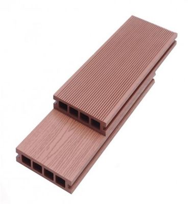Decoração de piso de jardim WPC Madeira Composite Decking Board 450*75*18mm em cor marrom