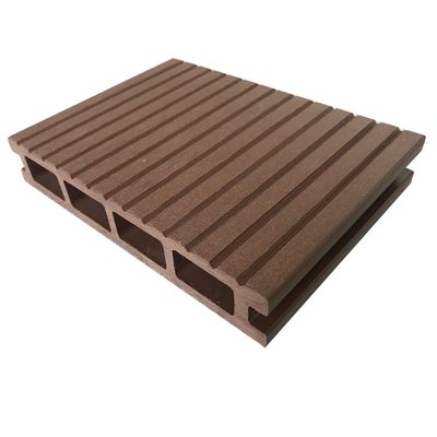 Decoração de piso de jardim WPC Madeira Composite Decking Board 450*75*18mm em cor marrom