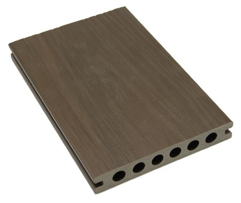 Decoração de piso de jardim WPC Madeira Composite Decking Board 450*75*18mm em cor marrom