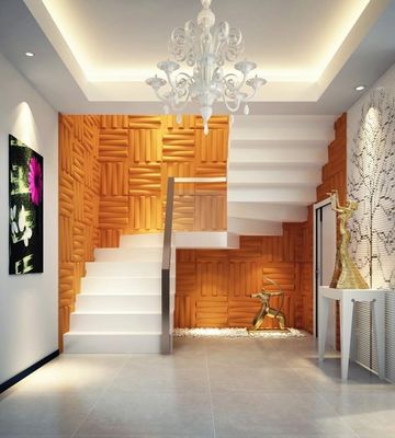 Painel 3D de plástico à prova d'água para decoração de parede / teto tamanho 460mm * 460mm