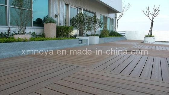 Pavimentação exterior de jardim de madeira de plástico composto WPC com instalação rápida