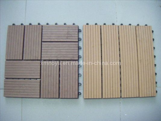 Grain opcional sintético WPC DIY azulejos de piso para decoração de piso ao ar livre em comprimento personalizado