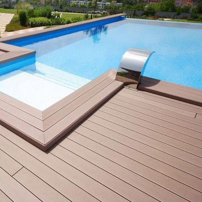 150mm * 25mm Customizado WPC Solid Decking para piso ecológico NYS150 * 25