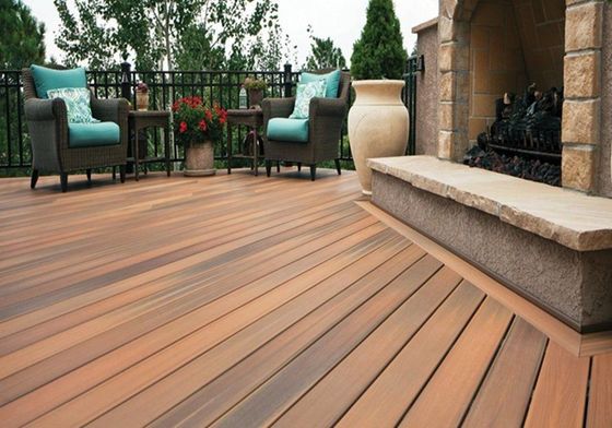 135mm*25mm Madeira Plástico Compósito Decoração Externa Decking com Materiais HS135*25-A