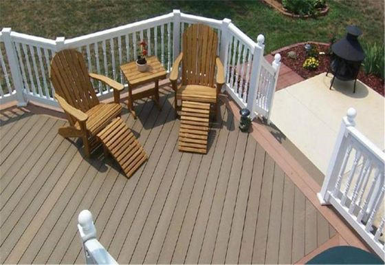 150*25mm de madeira de cinza de plástico composto WPC Decking Superior para jardim / piso externo