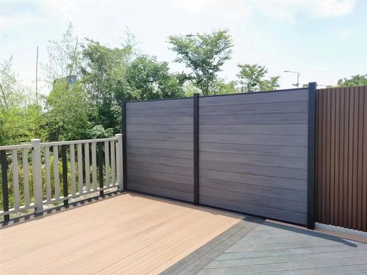 Cercas de pavimentação de madeira exterior de plástico composto WPC NY75 * 25 com padrão de grãos de madeira