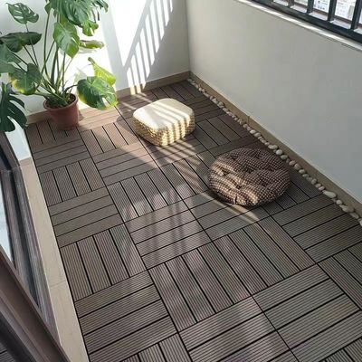 Taxa de expansão da absorção de água 2,5% Pavimento composto de madeira marrom plástico para jardim