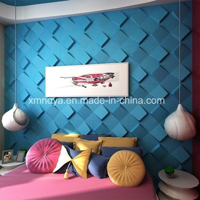 Painel 3D personalizado para decoração de parede de arte de interiores modernos em tons azuis