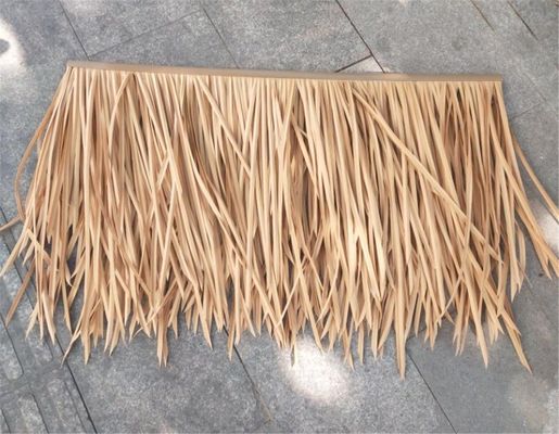 Telhado de plástico à prova de fogo de palha artificial personalizado para áreas exteriores resistentes ao fogo