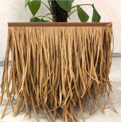Telhas de telhado de palha tropical sintética à prova de fogo personalizadas para cabanas de hotel HDPE Tiki