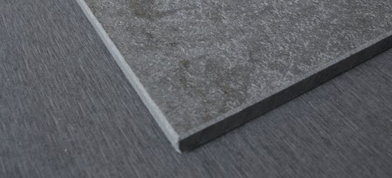 Placa de cimento à prova de fogo livre de amianto com materiais instantâneos em cinza e amarelo claro