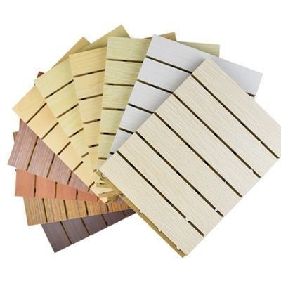 600*600 Painel de madeira de absorção acústica de som à prova de fogo para material de decoração de parede