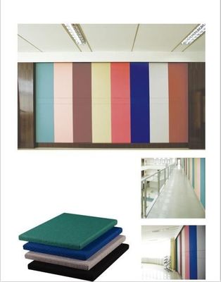 E1 Painel de parede de fibra de vidro de absorção acústica de som para material de construção substituível