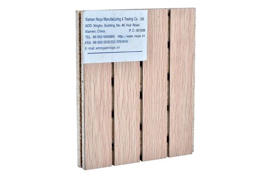 E1 Absorção de som acústico Painel de parede de madeira para decoração de teatro e ginásio