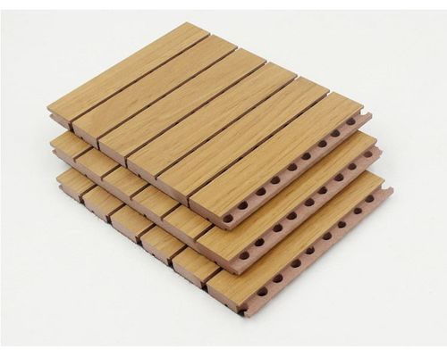 E1 Absorção de som acústico Painel de parede de madeira para decoração de teatro e ginásio