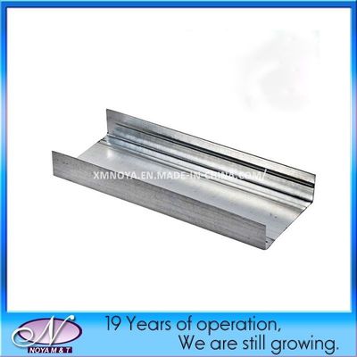Folha de aço galvanizado Parede divisória Profil de metal Largura 72mm Comprimento padrão 3000mm