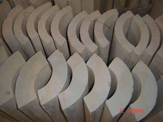 Tubos de silicato de cálcio Isolamento térmico Materiais de construção 220kg/m3 Branco