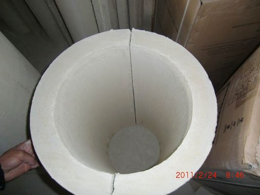 Tubos de silicato de cálcio Isolamento térmico Materiais de construção 220kg/m3 Branco
