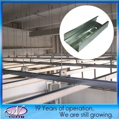 0.40-1.0mm espessura ignífugo Galvanizado Tee Grid para T Bar Suspensão teto