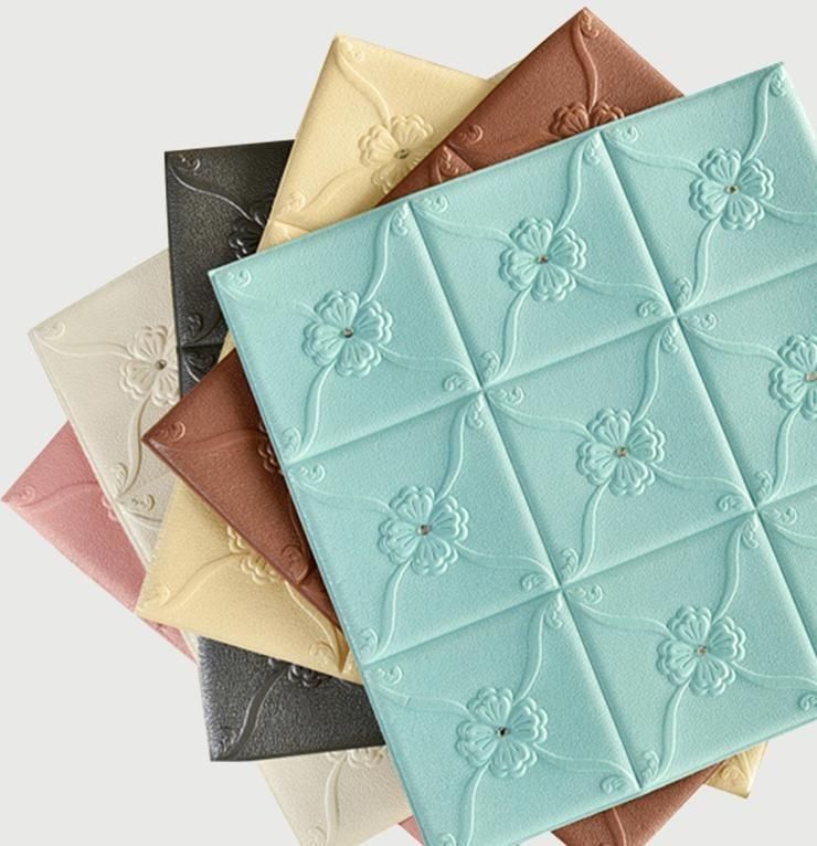 Entretenimento Papel de parede 3D com padrões coloridos Impermeável e resistente à radiação