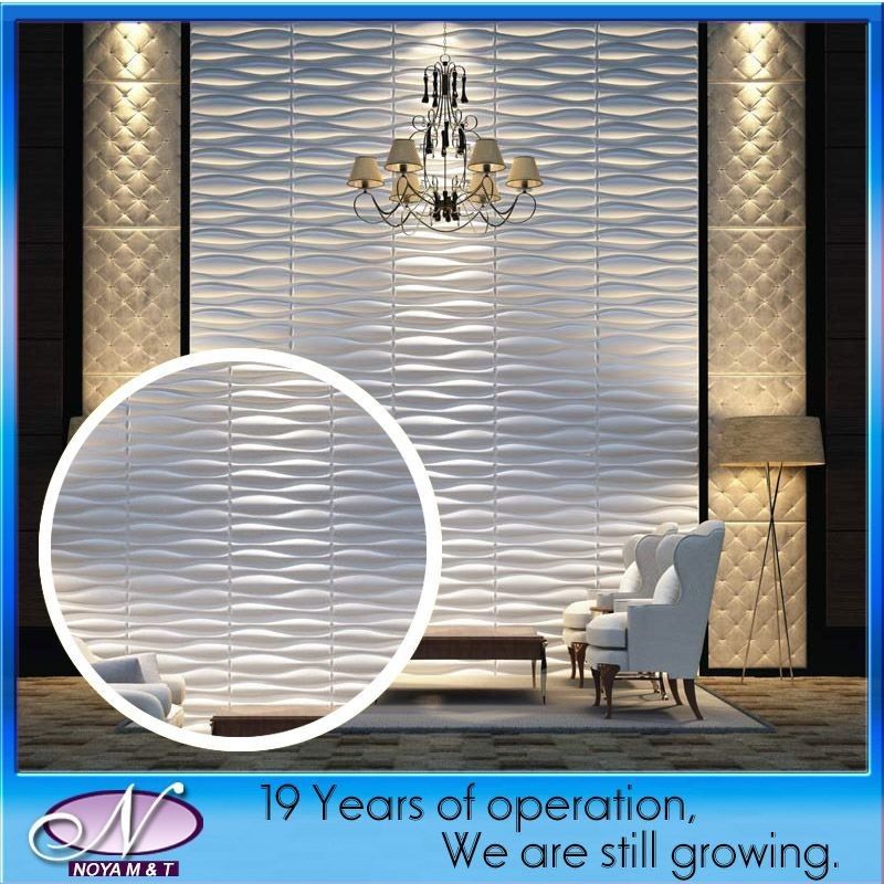 Painel 3D decorativo para sala de reuniões PVC impermeável revestimento de parede Material de construção