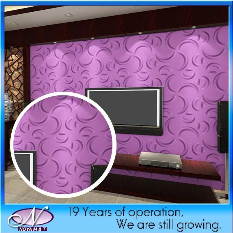 Painel de PVC 3D decorativo de parede interior com isolamento acústico e design personalizado