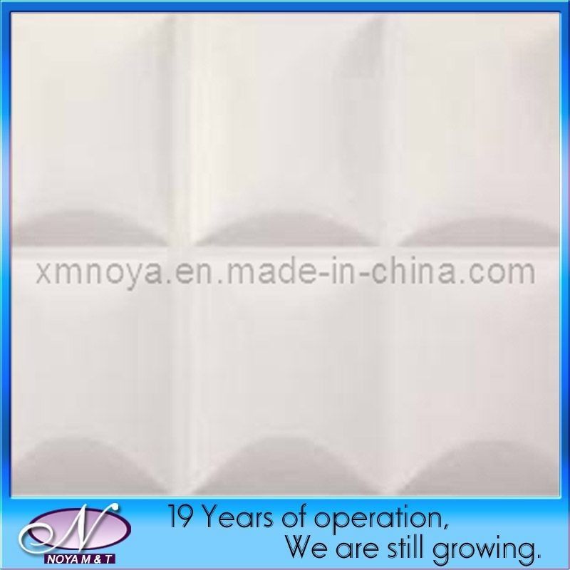 Painel 3D de fibra vegetal de 500 mm x 500 mm para decoração de parede de cozinha / banheiro