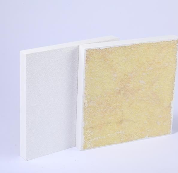 Escritório resistente ao fogo Fibra de vidro leve Placa de tecto acústico de gesso para decoração