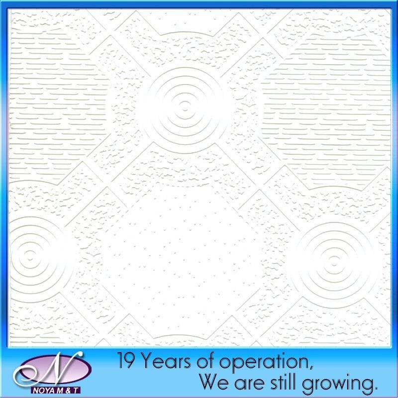 Melhoria das paredes e do teto dos hotéis azulejos acústicos de gesso de PVC 7mm-15mm espessura