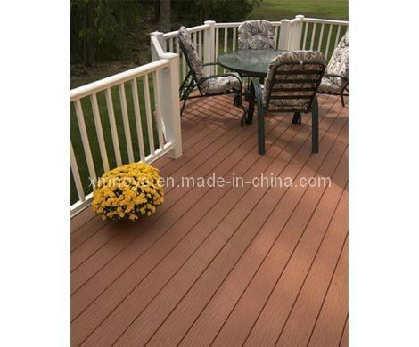 Decoração de piso de jardim WPC Madeira Composite Decking Board 450*75*18mm em cor marrom