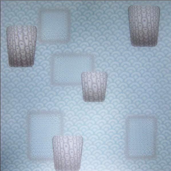 Painel 3D de plástico à prova d'água para decoração de parede / teto tamanho 460mm * 460mm