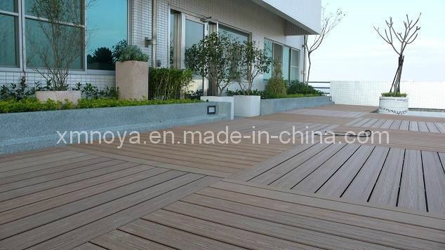 Pavimentação exterior de jardim de madeira de plástico composto WPC com instalação rápida