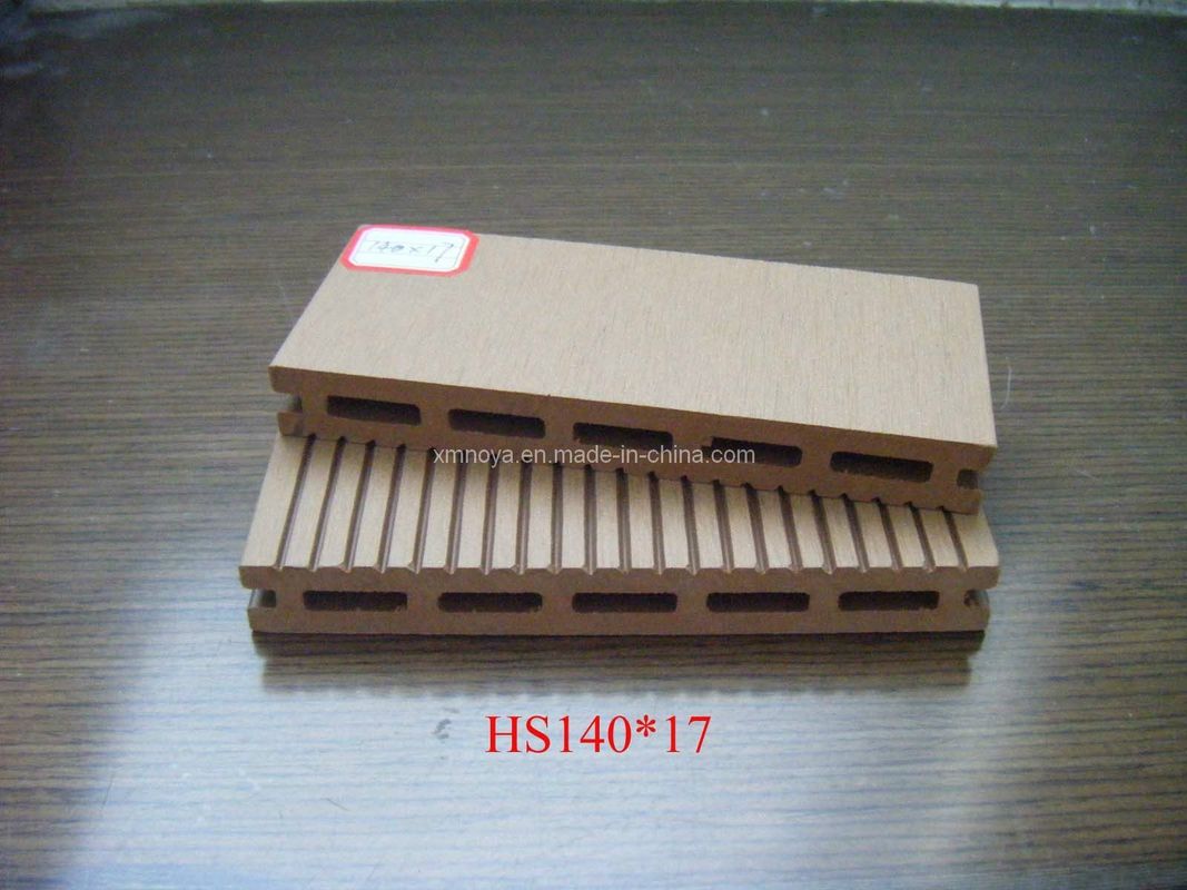 140mm*17mm WPC Decking para piso de jardim ao ar livre Design personalizado e ecológico