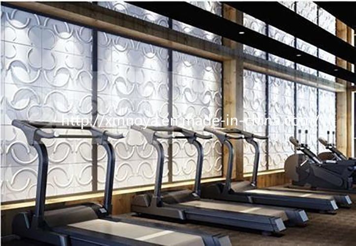Painel 3D para isolamento sonoro acústico em decoração de parede personalizada do ginásio