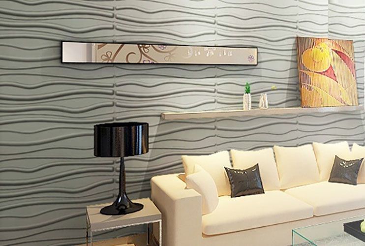 Borda quadrada Absorção de som acústico Painel de parede 3D Groove Painéis de madeira para decoração residencial