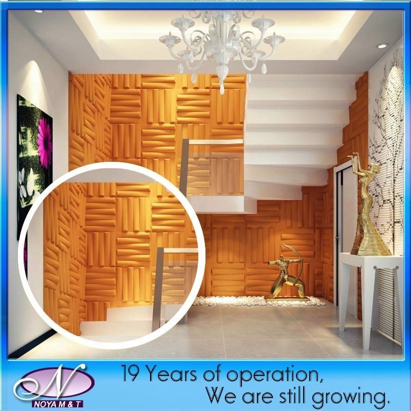Tabela 3D de construção 500mmx500mm Absorção de som acústico Material decorativo de parede