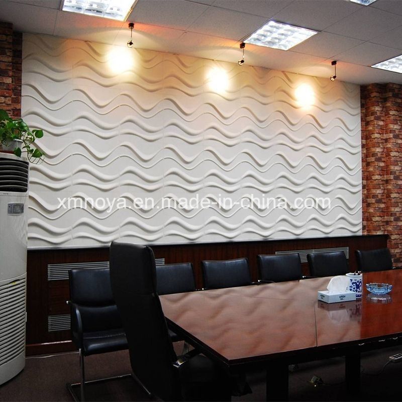 Decoração de sala de reuniões Pintura de superfície Painel de parede 3D com isolamento acústico
