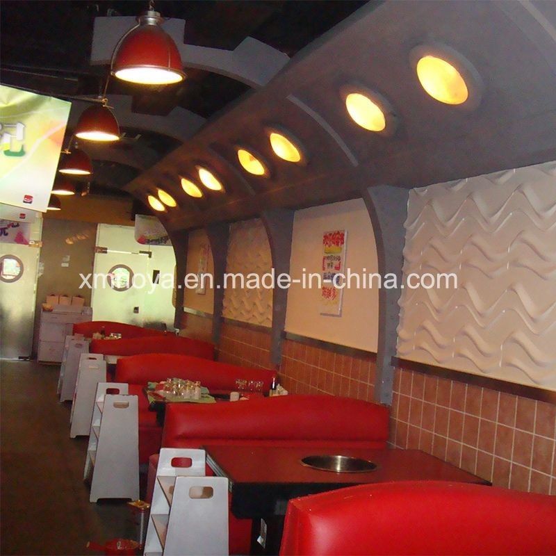 Hotpot Restaurante Decoração de parede Absorção de som acústico Painel 3D com borda quadrada