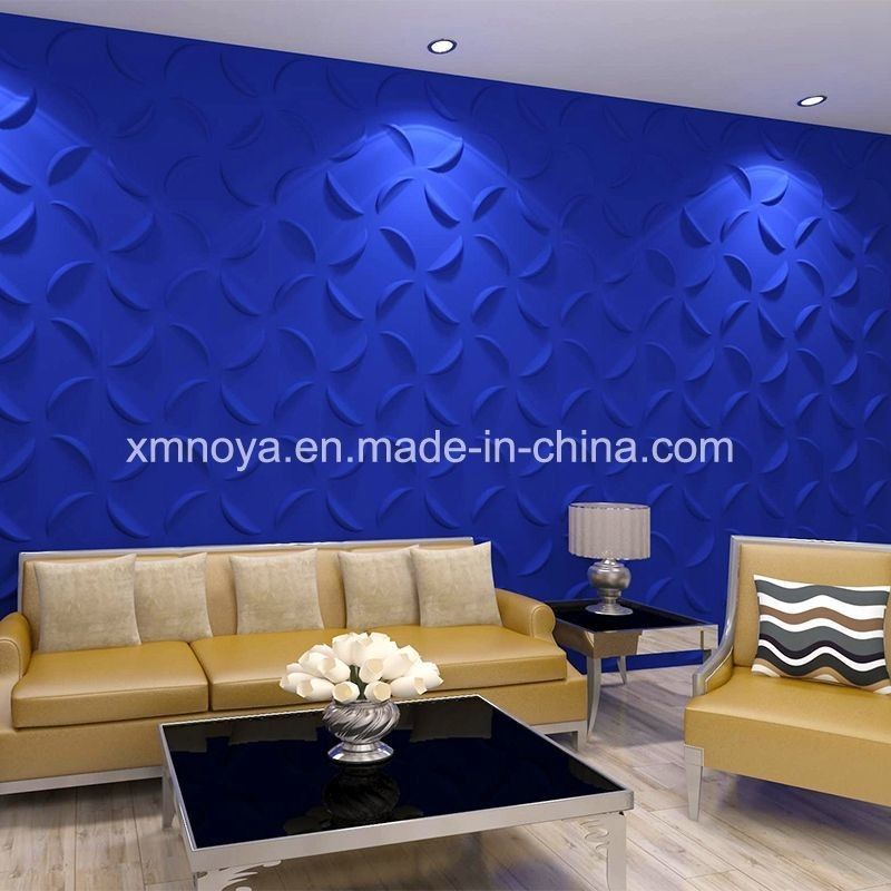Painel 3D personalizado para decoração de parede de arte de interiores modernos em tons azuis