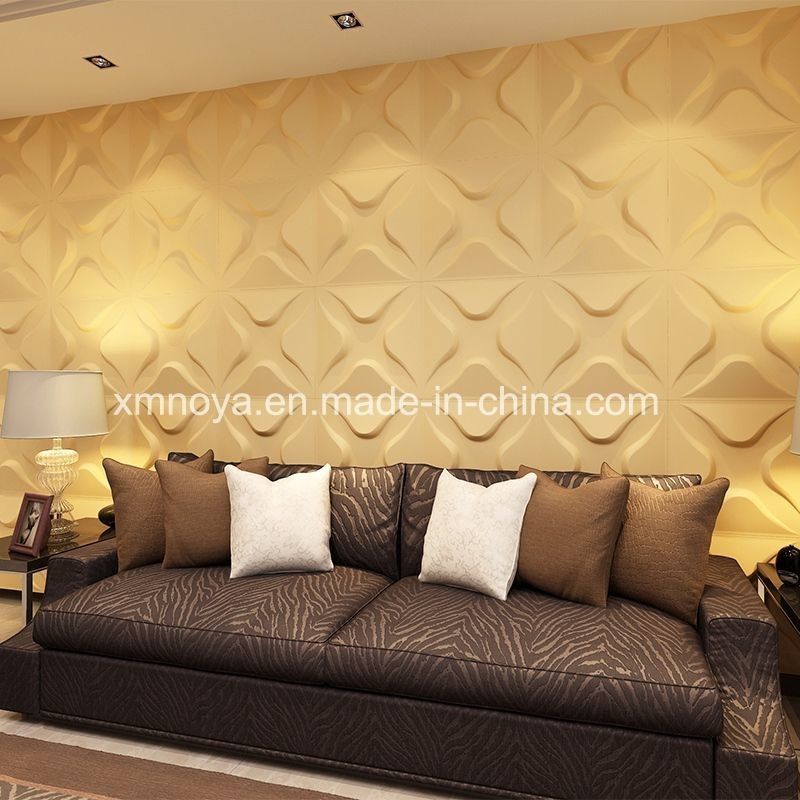 Painel 3D de isolamento acústico para decoração de sala de estar no quarto 500mmx500mm