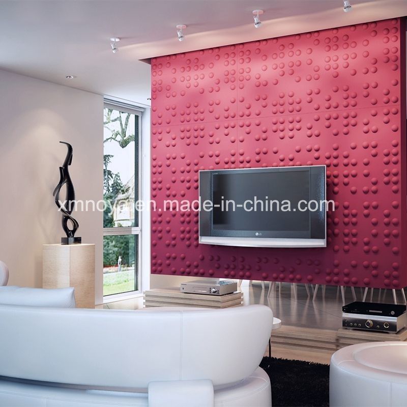 Painel de parede 3D acústico decorativo 460mm * 460mm Tamanho para TV fundo na sala de estar