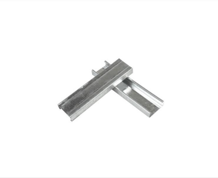 Perfil de metal galvanizado para material de divisória de parede não perfurado