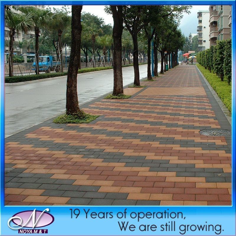 Estilo Sinter Grau e Vermelho Cerâmica Água Permeável tijolo para Paver Garden Driveway